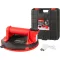 Akkumulátoros tapadókorong, Strend Pro Premium, piros/fekete, átmérő: 19,5 cm, 1 tapadókorong, vákuumos, 130 kg teherbírás, csempéhez és üveghez, USB-C töltés