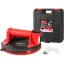 Akkumulátoros tapadókorong, Strend Pro Premium, piros/fekete, átmérő: 19,5 cm, 1 tapadókorong, vákuumos, 130 kg teherbírás, csempéhez és üveghez, USB-C töltés