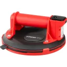 Akkumulátoros tapadókorong, Strend Pro Premium, piros/fekete, átmérő: 19,5 cm, 1 tapadókorong, vákuumos, 130 kg teherbírás, csempéhez és üveghez, USB-C töltés