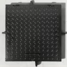 Fém aknafedlap, Strend Pro MC50, fekete, 500 x 500 mm, zárható, lemezvastagság: 3 mm, csúszásgátló felület, UV-álló, 150 kg teherbírás