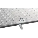 Fém aknafedlap, Strend Pro MC50, ezüst, 500 x 500 mm, zárható, lemezvastagság: 3 mm, csúszásgátló felület, UV-álló, 150 kg teherbírás