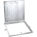 Fém aknafedlap, Strend Pro MC50, ezüst, 500 x 500 mm, zárható, lemezvastagság: 3 mm, csúszásgátló felület, UV-álló, 150 kg teherbírás