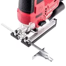 Akkumulátoros szúrófűrész, Worcraft CJS-S20LiBA ShareSYS, piros/fekete, 20 V Li-Ion, 850-3000 löket/perc, 0-45° állítható, akkumulátor és töltő nélkül