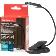   Asztali lámpa, Strend Pro, 24 lm, 3 fényszín, szabályozható fényerő, akkumulátoros, USB-s, hajlítható kar, hordozható
