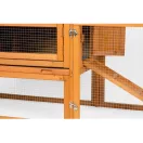 Nyúlketrec, Strend Pro Garden, 158 x 58 x 68 cm, fából készült, nyitható tetővel, kifutóval, rámpával, dróthálóval