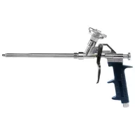   Purhab kinyomópisztoly, Strend Pro FG103, ezüst/sötétkék, 185 mm, alumínium test és adapter, rozsdamentes acél fej, kézi