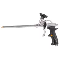   Purhab kinyomópisztoly, Strend Pro FG102, ezüst/fekete, 180 mm, alumínium test, rozsdamentes acél fej, teflon bevonatú adapter, kézi