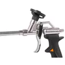 Purhab kinyomópisztoly, Strend Pro FG102, ezüst/fekete, 180 mm, alumínium test, rozsdamentes acél fej, teflon bevonatú adapter, kézi