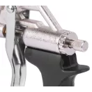 Purhab kinyomópisztoly, Strend Pro FG102, ezüst/fekete, 180 mm, alumínium test, rozsdamentes acél fej, teflon bevonatú adapter, kézi
