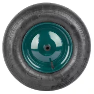   Talicska és kézikocsi kerék, Strend Pro Garden WBw 12, fekete/zöld, 4.8/4.00-8, felfújható, 39 cm átmérő, 7 cm szélesség, tengelyfurat: 12 mm