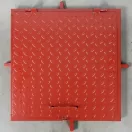 Fém aknafedlap, Strend Pro MC50, bordó, 500 x 500 mm, zárható, lemezvastagság: 3 mm, csúszásgátló felület, UV-álló, 150 kg teherbírás
