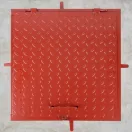 Fém aknafedlap, Strend Pro MC50, bordó, 500 x 500 mm, zárható, lemezvastagság: 3 mm, csúszásgátló felület, UV-álló, 150 kg teherbírás