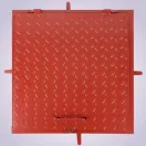 Fém aknafedlap, Strend Pro MC60, bordó, 600 x 600 mm, zárható, lemezvastagság: 3 mm, csúszásgátló felület, UV-álló, 150 kg teherbírás