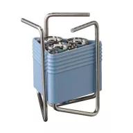   Gázfőző, Meva Triangle, kék, 2,3 kW, 7/16-os csatlakozás, háromlábú talp, fokozatmentesen szabályozható