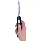 Elektromos plazma öngyújtó, Strend Pro Flexi, fekete/ezüst, 21 cm, szélálló, rugalmas nyakú, akkumulátoros, USB-n tölthető