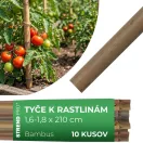 Növénytámasz, Strend Pro Garden, bambusz, magasság: 210 cm, átmérő: 1,6–1,8 cm, 10 db-os csomag