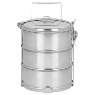   Tárolódoboz szett, MagicHome SS682, ezüst, 3 db, 3600 ml (3 x 1200 ml), 168 x 265 mm, kerek, rozsdamentes acél, hőtartó