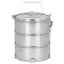 Tárolódoboz szett, MagicHome SS682, ezüst, 3 db, 3600 ml (3 x 1200 ml), 168 x 265 mm, kerek, rozsdamentes acél, hőtartó