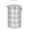 Tárolódoboz szett, MagicHome SS682, ezüst, 4 db, 4800 ml (4 x 1200 ml), 168 x 326 mm, kerek, rozsdamentes acél