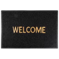 MagicHome PVC lábtörlő - Welcome, 60 x 90 cm, fekete