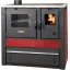 Strend Pro PANONIA fatüzelésű sparhelt, piros, sütővel, 10,54 kW, 51 × 90 × 85 cm, bal oldali füstcső kimenet, átmérő: 120 mm