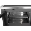 Strend Pro PANONIA fatüzelésű sparhelt, piros, sütővel, 10,54 kW, 51 × 90 × 85 cm, bal oldali füstcső kimenet, átmérő: 120 mm