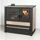 Strend Pro PANONIA fatüzelésű sparhelt, bézs, sütővel, 10,54 kW, 51 × 90 × 85 cm, bal oldali füstcső kimenet, átmérő: 120 mm