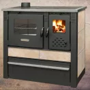 Strend Pro PANONIA fatüzelésű sparhelt, bézs, sütővel, 10,54 kW, 51 × 90 × 85 cm, bal oldali füstcső kimenet, átmérő: 120 mm