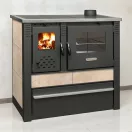 Strend Pro PANONIA fatüzelésű sparhelt, bézs, sütővel, 10,54 kW, 51 × 90 × 85 cm, jobb oldali füstcső kimenet, átmérő: 120 mm