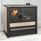 Strend Pro PANONIA fatüzelésű sparhelt, bézs, sütővel, 10,54 kW, 51 × 90 × 85 cm, jobb oldali füstcső kimenet, átmérő: 120 mm