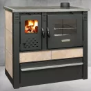 Strend Pro PANONIA fatüzelésű sparhelt, bézs, sütővel, 10,54 kW, 51 × 90 × 85 cm, jobb oldali füstcső kimenet, átmérő: 120 mm