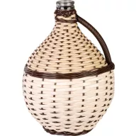   Demizson, Strend Pro Garden Cada Wilo, 10 l, krémszínű, üveg, műanyag fonat, egy fogantyú, borhoz és pálinkához
