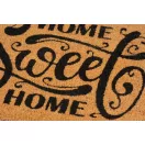 Lábtörlő, MagicHome, Sweet Home felirat, 40 x 60 cm, kókuszrost felület, PVC hátlap, bejárati ajtóhoz