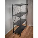MagicHome 4 polcos összecsukható és mozgatható fém műhelypolc, 127 x 72 x 34 cm, teherbírás: 50 kg/polc