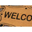 Lábtörlő, MagicHome, vízszintes Welcome felirat, 40 x 60 cm, kókuszrost felület, PVC hátlap, bejárati ajtóhoz