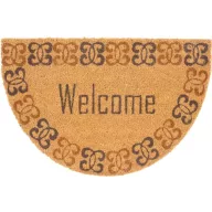   Lábtörlő, MagicHome, vízszintes Welcome felirat, 40 x 60 cm, félkör alakú, kókuszrost felület, PVC hátlap, bejárati ajtóhoz