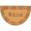 Lábtörlő, MagicHome, vízszintes Welcome felirat, 40 x 60 cm, félkör alakú, kókuszrost felület, PVC hátlap, bejárati ajtóhoz