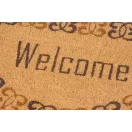 Lábtörlő, MagicHome, vízszintes Welcome felirat, 40 x 60 cm, félkör alakú, kókuszrost felület, PVC hátlap, bejárati ajtóhoz