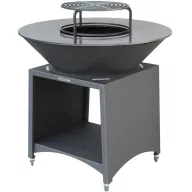   Tűzrakó, Strend Pro Grill Fiesta, antracit, átmérő: 100 cm, acél, kör alakú tűzrakóval