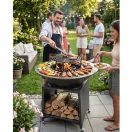 Tűzrakó, Strend Pro Grill Fiesta, antracit, átmérő: 100 cm, acél, kör alakú tűzrakóval