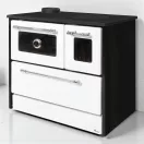 Strend Pro 701-G OMEGA Kuzine fatüzelésű sparhelt, fehér, 9,18 kW, 87 × 51 × 79 cm, bal oldali oldali füstcső kimenet, átmérő: 130 mm
