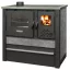 Strend Pro PANONIA fatüzelésű sparhelt, szürke, sütővel, 10,54 kW, 90 × 85 × 51 cm, bal oldali füstcső kimenet, átmérő: 120 mm