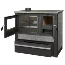 Strend Pro PANONIA fatüzelésű sparhelt, szürke, sütővel, 10,54 kW, 90 × 85 × 51 cm, bal oldali füstcső kimenet, átmérő: 120 mm