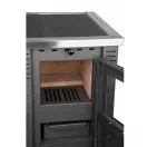 Strend Pro PANONIA fatüzelésű sparhelt, szürke, sütővel, 10,54 kW, 90 × 85 × 51 cm, bal oldali füstcső kimenet, átmérő: 120 mm