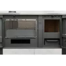 Strend Pro PANONIA fatüzelésű sparhelt, szürke, sütővel, 10,54 kW, 90 × 85 × 51 cm, bal oldali füstcső kimenet, átmérő: 120 mm