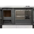 Strend Pro PANONIA fatüzelésű sparhelt, szürke, sütővel, 10,54 kW, 90 × 85 × 51 cm, jobb oldali füstcső kimenet, átmérő: 120 mm