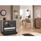 Strend Pro PANONIA fatüzelésű sparhelt, szürke, sütővel, 10,54 kW, 90 × 85 × 51 cm, jobb oldali füstcső kimenet, átmérő: 120 mm