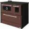 Strend Pro 701-G OMEGA Kuzine fatüzelésű sparhelt, barna, 9,18 kW, 87 × 51 × 79 cm, bal oldali oldali füstcső kimenet, átmérő: 130 mm