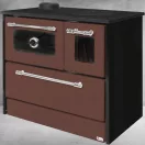 Strend Pro 701-G OMEGA Kuzine fatüzelésű sparhelt, barna, 9,18 kW, 87 × 51 × 79 cm, bal oldali oldali füstcső kimenet, átmérő: 130 mm