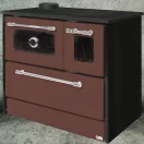 Strend Pro 701-G OMEGA Kuzine fatüzelésű sparhelt, barna, 9,18 kW, 87 × 51 × 79 cm, bal oldali oldali füstcső kimenet, átmérő: 130 mm